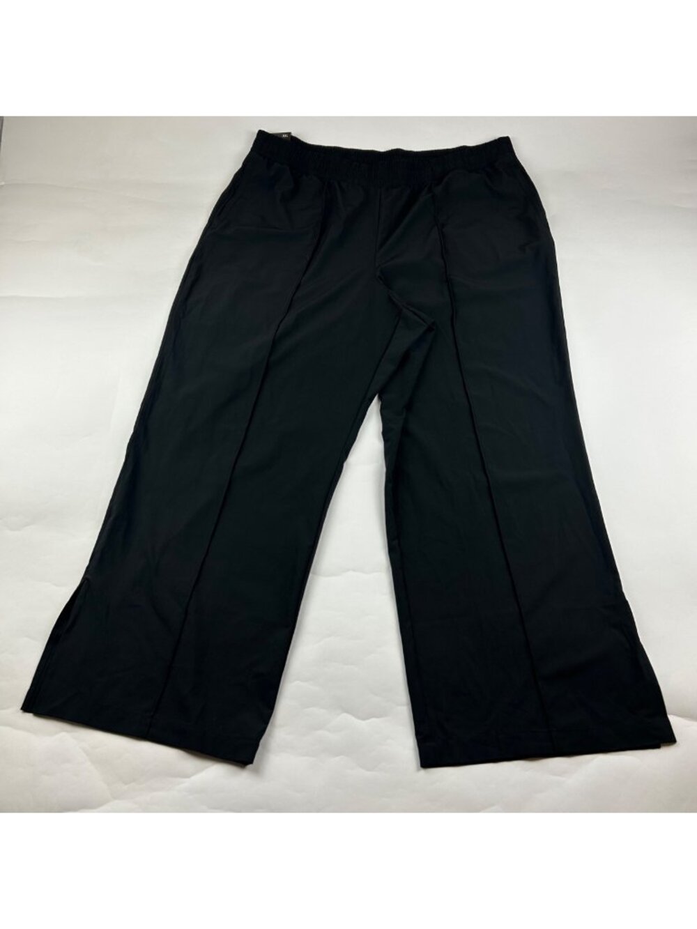 Gap Fit Black Lightweight Tech Split Hem Wide Leg Pant XXL New